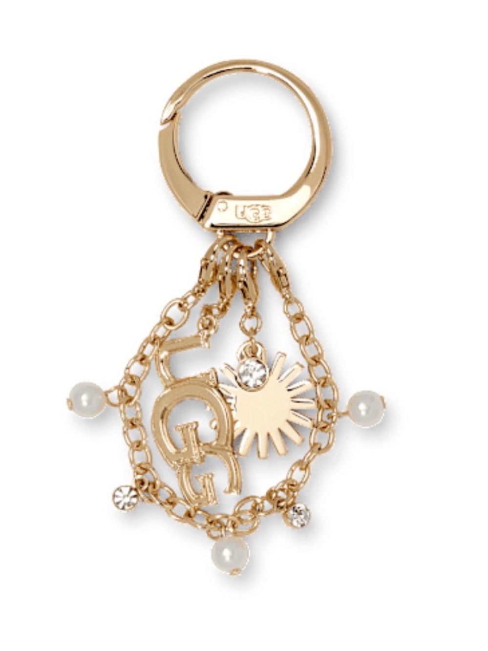 UGG Gold & Pearl Sun Charm Keyring